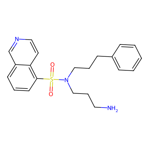 N-(3-aminopropyl)-N-(3-phenylpropyl)isoquinoline-5-sulfonamide structure