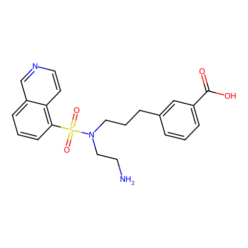 Benzoic acid, 3-[3-[(2-aminoethyl)(5-isoquinolinylsulfonyl)amino]propyl]- structure