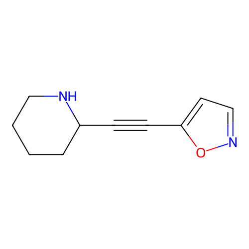 Piperidine, 2-(5-isoxazolylethynyl)- structure