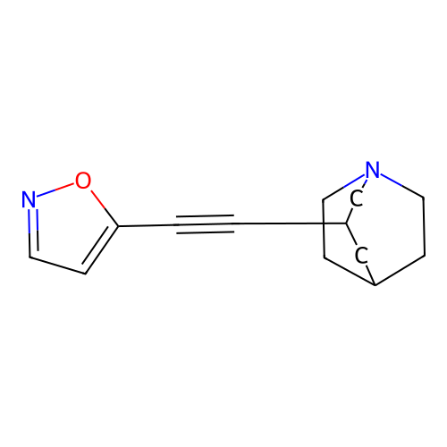 1-Azabicyclo[3.2.2]nonane, 3-(5-isoxazolylethynyl)- structure