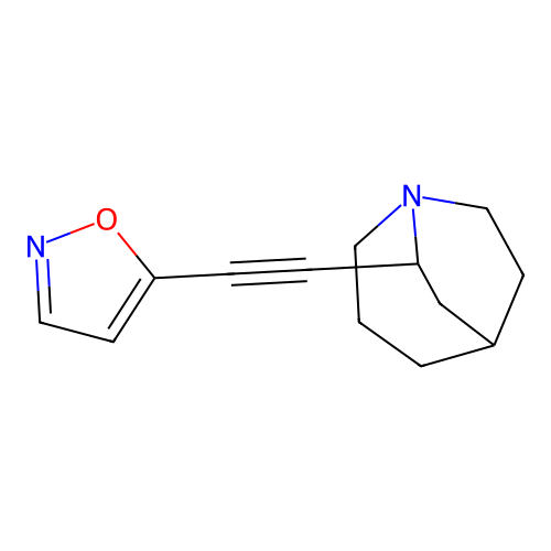 1-Azabicyclo[3.2.2]nonane, 7-(5-isoxazolylethynyl)- structure