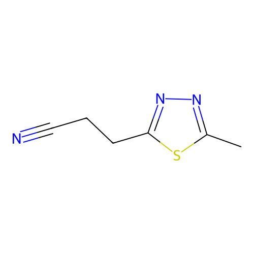 3-(5-Methyl-1,3,4-thiadiazol-2-yl)propanenitrile structure