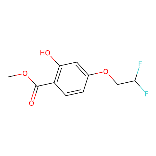 Benzoic acid, 4-(2,2-difluoroethoxy)-2-hydroxy-, methyl ester structure