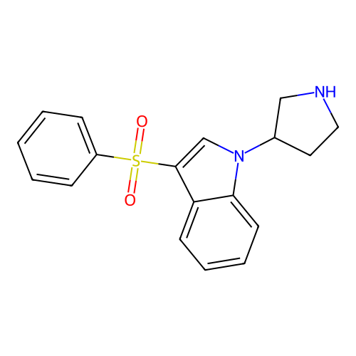 3-(phenylsulfonyl)-1-(pyrrolidin-3-yl)-1H-indole structure