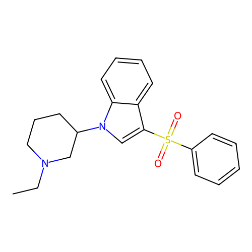 3-(Benzenesulfonyl)-1-(1-ethylpiperidin-3-yl)indole structure