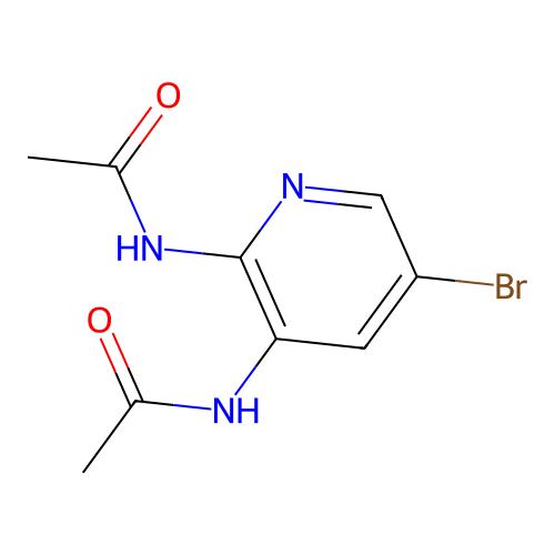 N-[2-(acetylamino)-5-bromo-3-pyridyl]acetamide structure