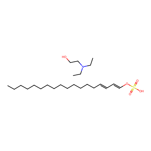 Octadecadienyl sulfate (1:1), 2-(diethylamino)ethanol salt structure