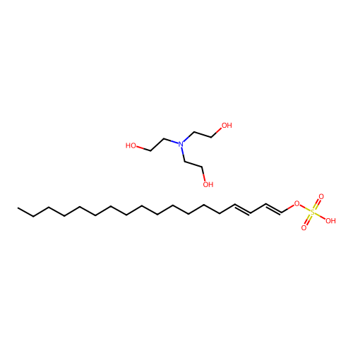 Octadecadienyl sulfate (1:1), triethanolamine salt structure