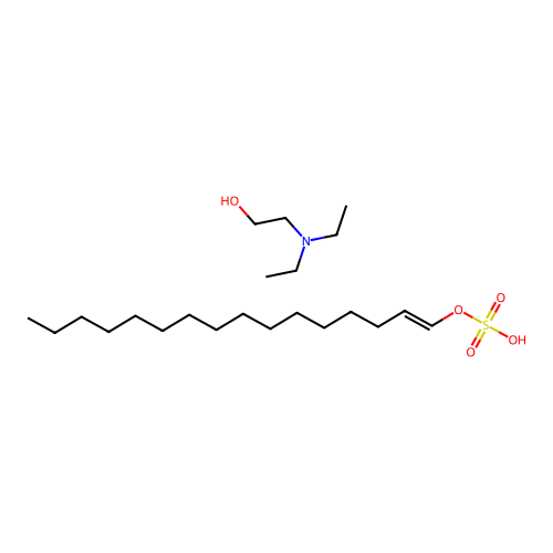 Hexadecen-1-ol, 1-(hydrogen sulfate), compd. with 2-(diethylamino)ethanol (1:1) structure