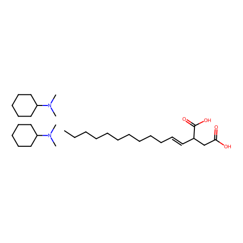 Butanedioic acid, 2-dodecenyl-, compd. with N,N-dimethylcyclohexanamine (1:2) structure