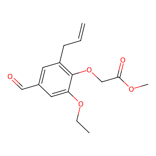 Methyl (2-allyl-6-ethoxy-4-formylphenoxy)acetate structure