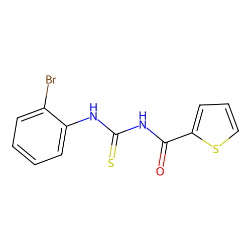 N-[(2-bromophenyl)carbamothioyl]thiophene-2-carboxamide structure