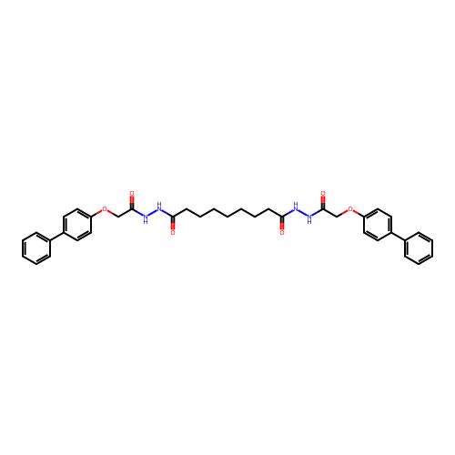 N'~1~,N'~9~-bis[(biphenyl-4-yloxy)acetyl]nonanedihydrazide structure