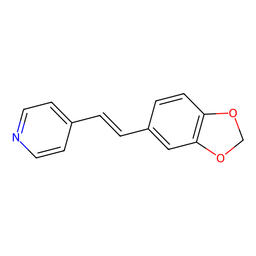 4-[2-(1,3-Benzodioxol-5-yl)ethenyl]pyridine structure