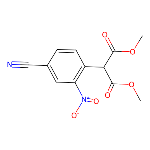 Dimethyl 2-(4-cyano-2-nitrophenyl)malonate structure