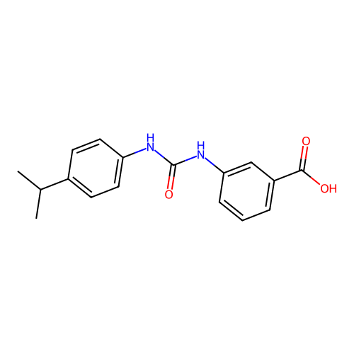 3-[3-(4-Isopropyl-phenyl)-ureido]-benzoic acid structure