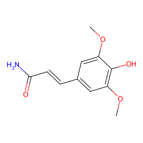 2-Propenamide, 3-(4-hydroxy-3,5-dimethoxyphenyl)-, (E)- structure