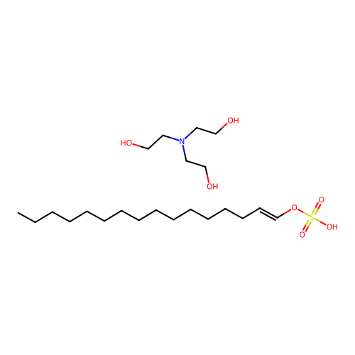 Hexadecenyl sulfate (1:1), triethanolamine salt structure