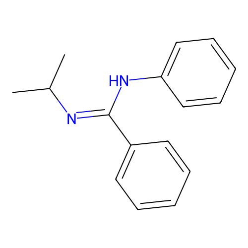N-isopropyl-N'-phenylbenzamidine structure