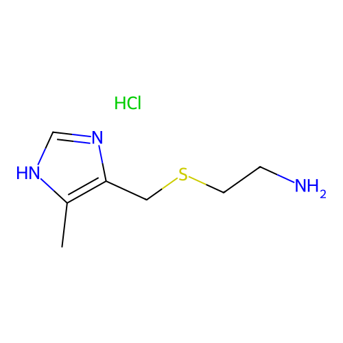 2-(((4-Methyl-1H-imidazol-5-yl)methyl)thio)ethan-1-amine hydrochloride structure