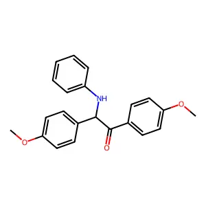 2-Anilino-1,2-bis(4-methoxyphenyl)ethanone structure