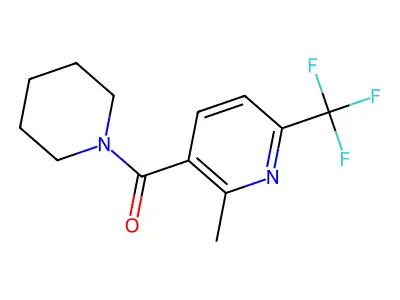 [2-Methyl-6-(trifluoromethyl)pyridin-3-yl](piperidino)methanone structure