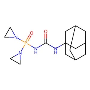 Urea, 1-adamantyl-3-(di(1-aziridinyl)phosphinyl)- structure