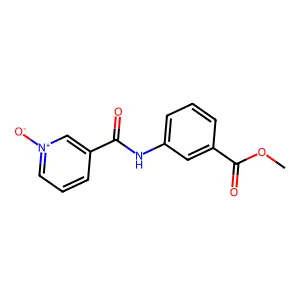 Benzoic acid, 3-((3-pyridinylcarbonyl)amino)-, methyl ester, N-oxide structure