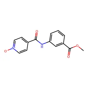 Benzoic acid, 3-((4-pyridinylcarbonyl)amino)-, methyl ester, N-oxide structure