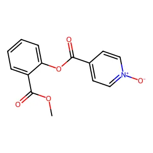 4-Pyridinecarboxylic acid, 2-(methoxycarbonyl)phenyl ester, 1-oxide structure