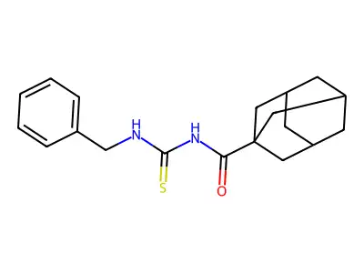 N-(benzylcarbamothioyl)adamantane-1-carboxamide structure
