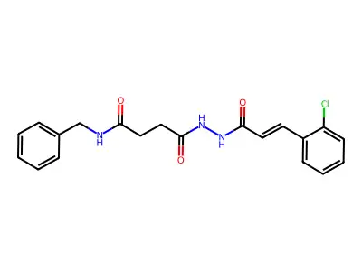N-Benzyl-4-{2-[3-(2-chlorophenyl)prop-2-enoyl]hydrazinyl}-4-oxobutanamide structure
