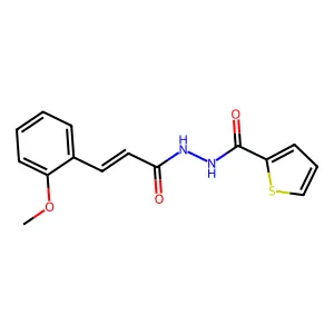 N'-[(E)-3-(2-methoxyphenyl)prop-2-enoyl]thiophene-2-carbohydrazide structure