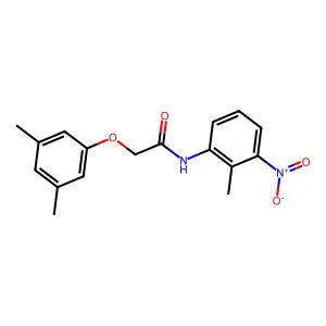 2-(3,5-dimethylphenoxy)-N-(2-methyl-3-nitrophenyl)acetamide structure