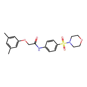 2-(3,5-dimethylphenoxy)-N-[4-(4-morpholinylsulfonyl)phenyl]acetamide structure