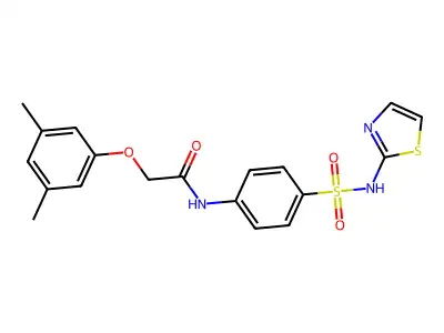2-(3,5-dimethylphenoxy)-N-{4-[(1,3-thiazol-2-yl)sulfamoyl]phenyl}acetamide structure
