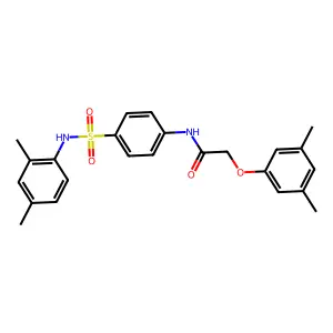 2-(3,5-dimethylphenoxy)-N-[4-[(2,4-dimethylphenyl)sulfamoyl]phenyl]acetamide structure