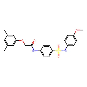 2-(3,5-dimethylphenoxy)-N-[4-[(4-methoxyphenyl)sulfamoyl]phenyl]acetamide structure