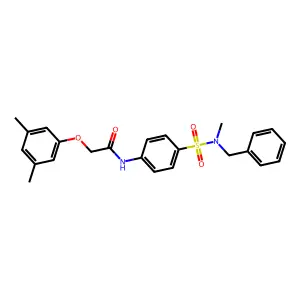 N-(4-{[benzyl(methyl)amino]sulfonyl}phenyl)-2-(3,5-dimethylphenoxy)acetamide structure