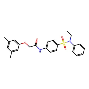 2-(3,5-dimethylphenoxy)-N-[4-[ethyl(phenyl)sulfamoyl]phenyl]acetamide structure