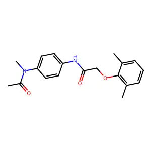 N-[4-[acetyl(methyl)amino]phenyl]-2-(2,6-dimethylphenoxy)acetamide structure