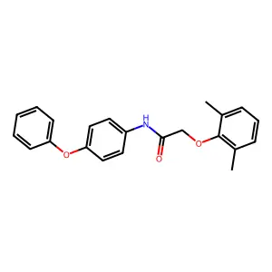 2-(2,6-dimethylphenoxy)-N-(4-phenoxyphenyl)acetamide structure