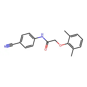 N-(4-cyanophenyl)-2-(2,6-dimethylphenoxy)acetamide structure