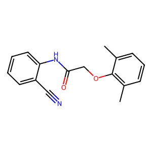 N-(2-cyanophenyl)-2-(2,6-dimethylphenoxy)acetamide structure