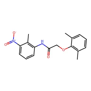 2-(2,6-dimethylphenoxy)-N-(2-methyl-3-nitrophenyl)acetamide structure