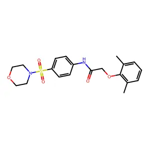2-(2,6-dimethylphenoxy)-N-[4-(4-morpholinylsulfonyl)phenyl]acetamide structure