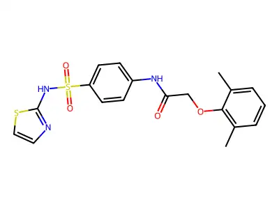 2-(2,6-dimethylphenoxy)-N-{4-[(1,3-thiazol-2-yl)sulfamoyl]phenyl}acetamide structure