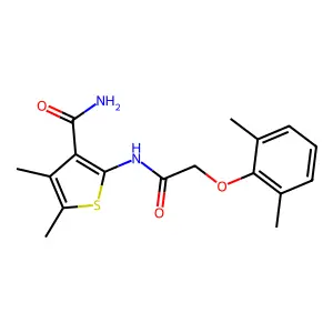 2-{[(2,6-Dimethylphenoxy)acetyl]amino}-4,5-dimethyl-3-thiophenecarboxamide structure