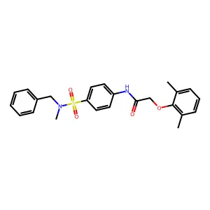 N-(4-{[benzyl(methyl)amino]sulfonyl}phenyl)-2-(2,6-dimethylphenoxy)acetamide structure