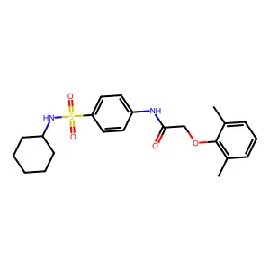 N-[4-(cyclohexylsulfamoyl)phenyl]-2-(2,6-dimethylphenoxy)acetamide structure